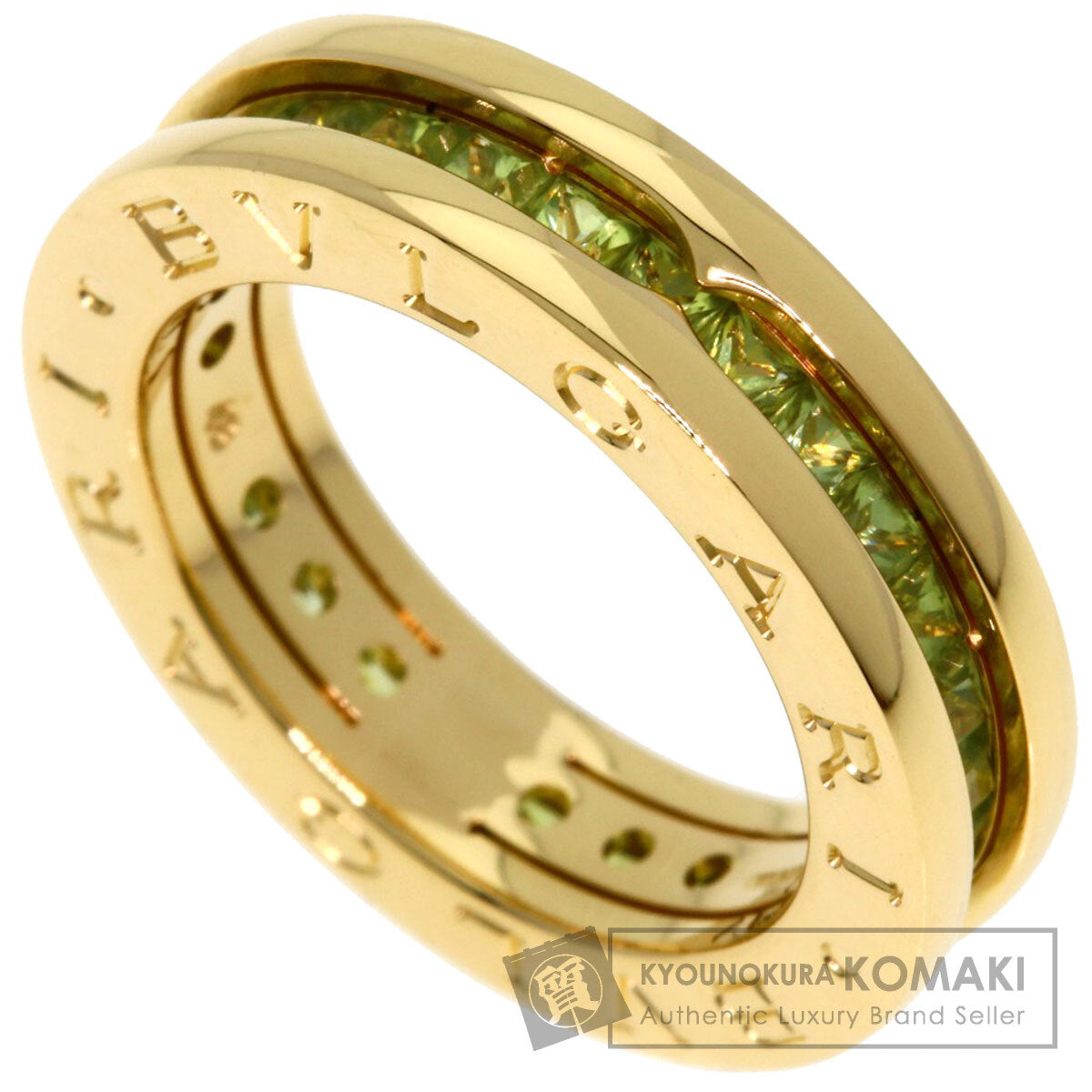 BVLGARI B.zero1 1 band Peridot #48 Ring K18 Yellow Gold Ladies [Used]