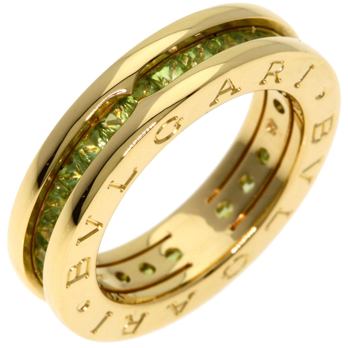 BVLGARI B.zero1 1 band Peridot #48 Ring K18 Yellow Gold Ladies [Used]