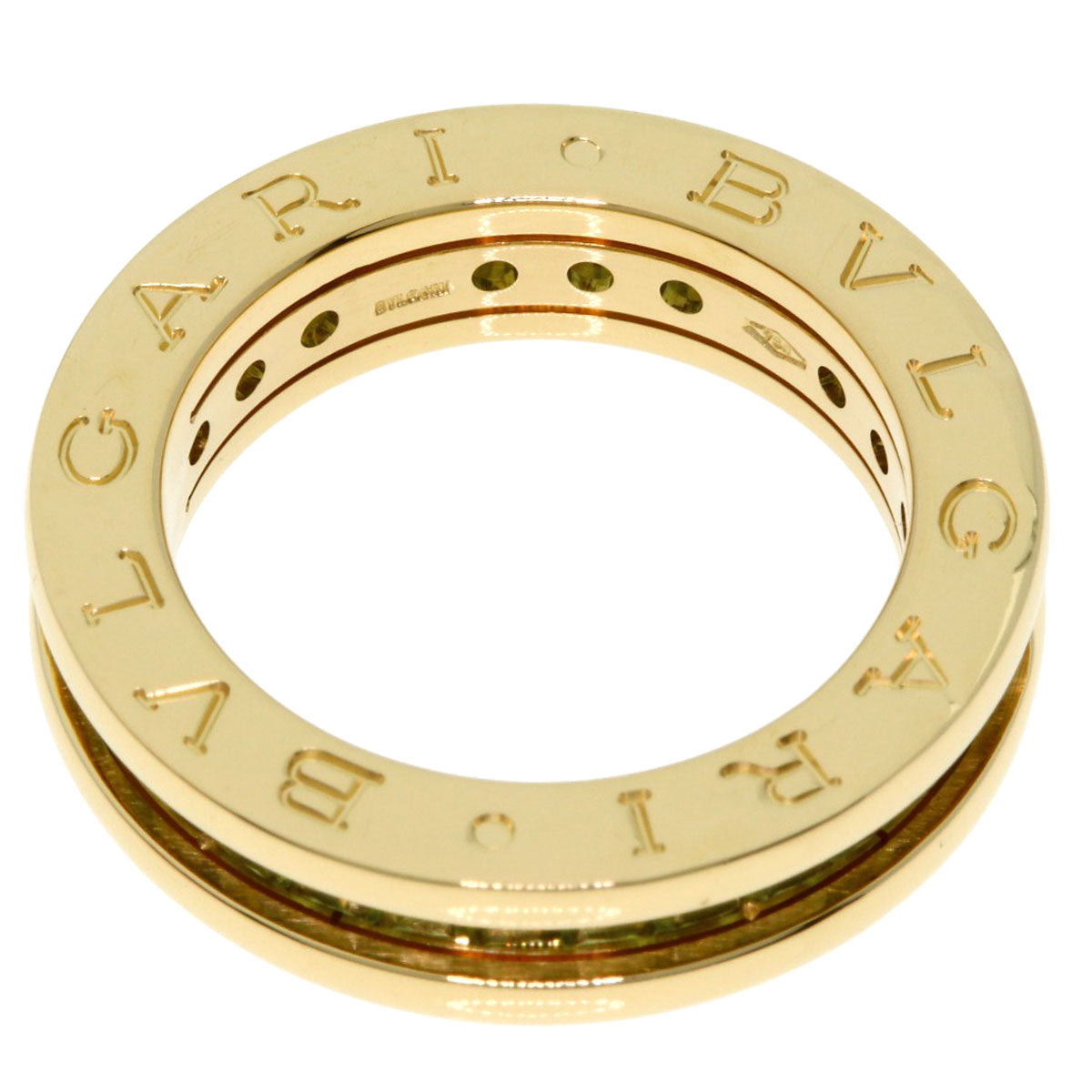 BVLGARI B.zero1 1 band Peridot #48 Ring K18 Yellow Gold Ladies [Used]
