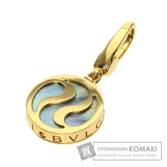 BVLGARI Optical Shell Pendant top K18 Yellow Gold Ladies [Used]