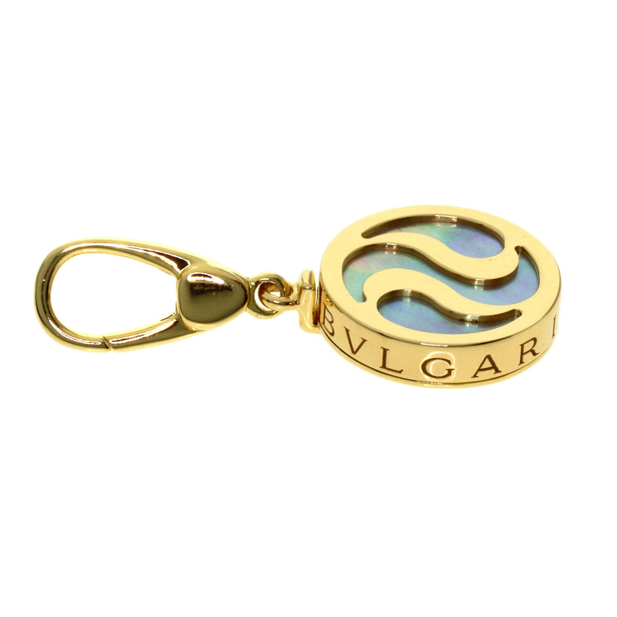 BVLGARI Optical Shell Pendant top K18 Yellow Gold Ladies [Used]