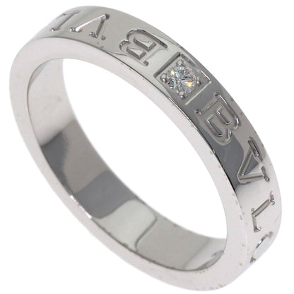 BVLGARI Double logo 1P Diamond Ring K18 White Gold Ladies [Used]
