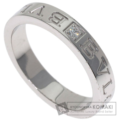 BVLGARI Double logo 1P Diamond Ring K18 White Gold Ladies [Used]