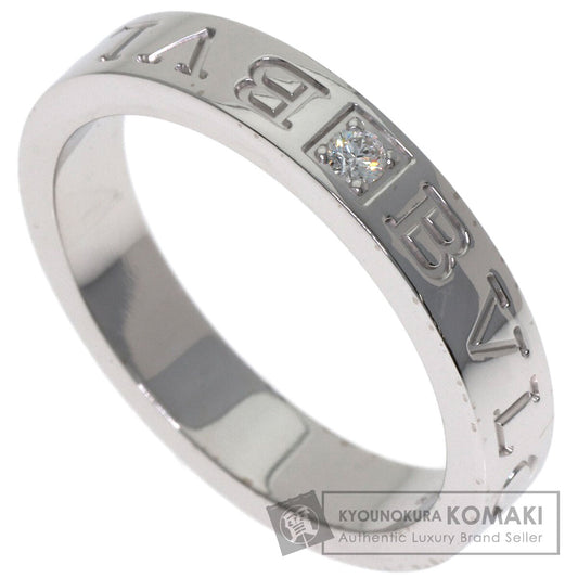 BVLGARI Double logo 1P Diamond Ring K18 White Gold Ladies [Used]
