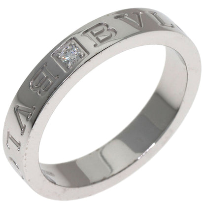 BVLGARI Double logo 1P Diamond Ring K18 White Gold Ladies [Used]