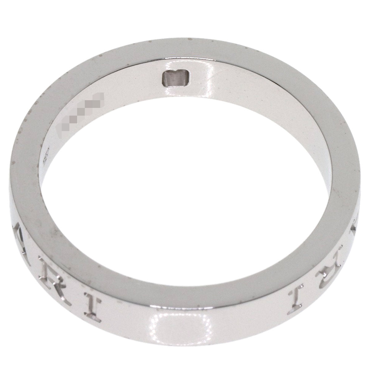 BVLGARI Double logo 1P Diamond Ring K18 White Gold Ladies [Used]