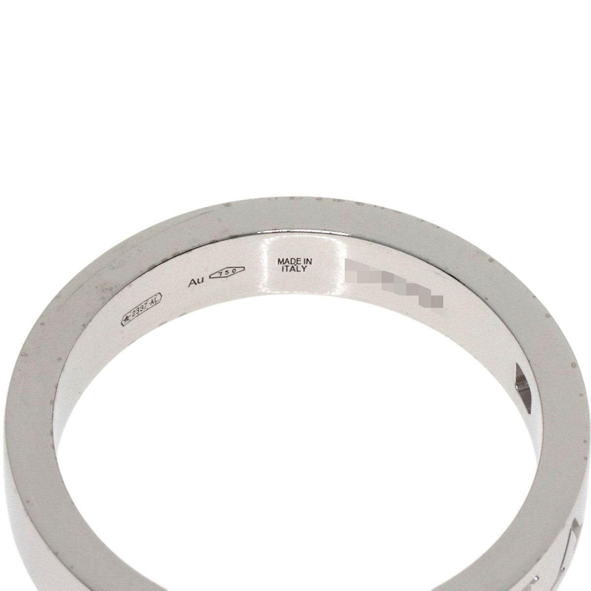 BVLGARI Double logo 1P Diamond Ring K18 White Gold Ladies [Used]