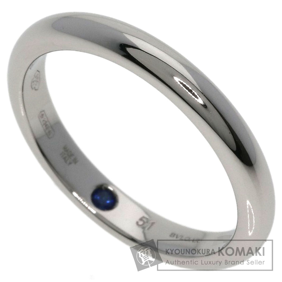 BVLGARI Wedding Inner Sapphire #51 Ring Platinum PT950 Ladies [Used]