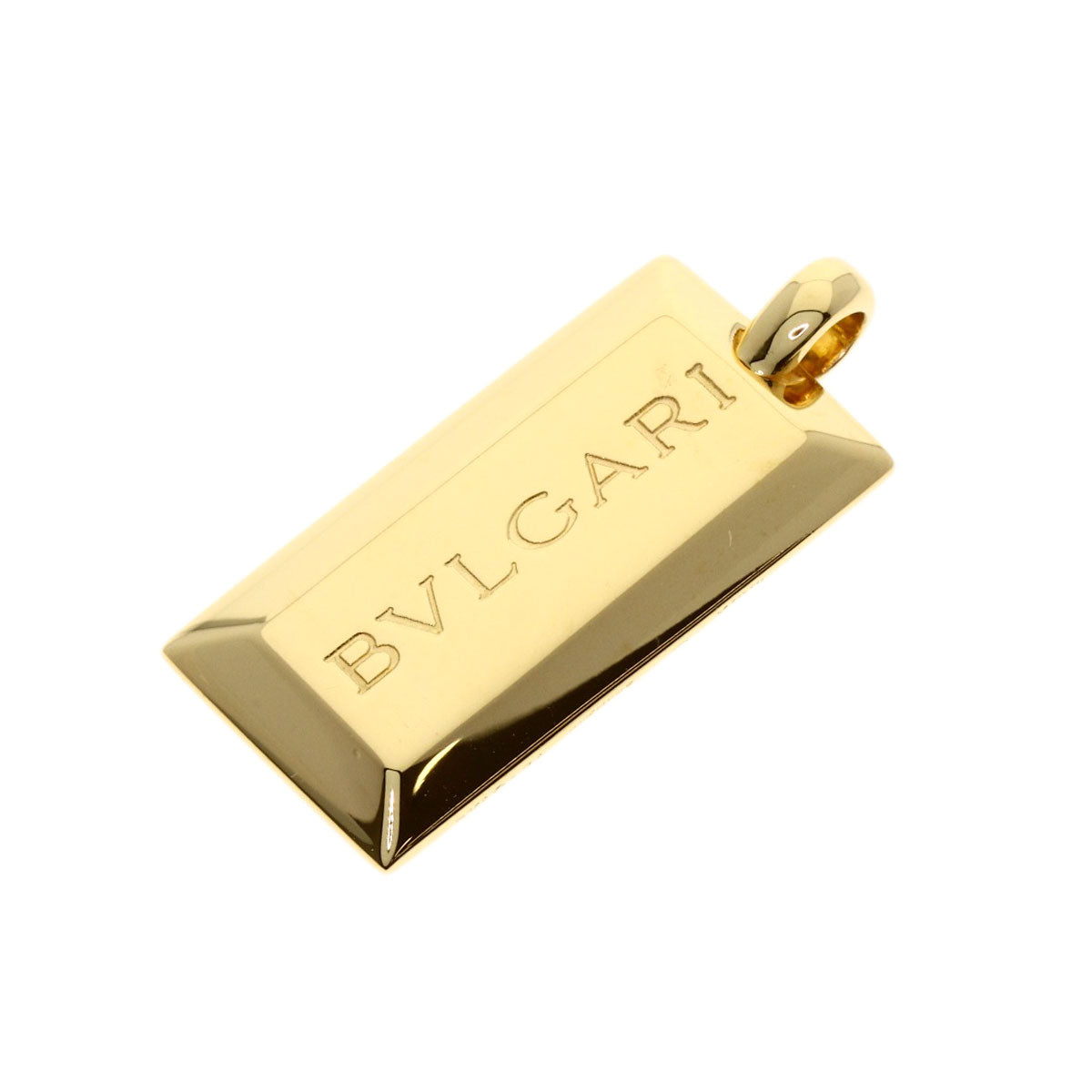BVLGARI ingot Pendant top K18 Yellow Gold Ladies [Used]