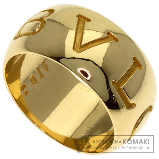 BVLGARI Monologo #54 Ring K18 Yellow Gold Ladies [Used]