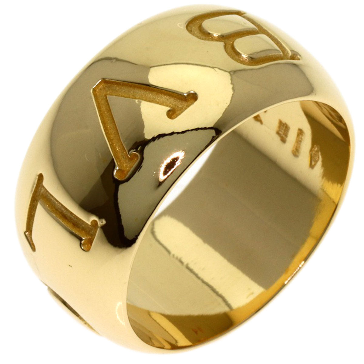 BVLGARI Monologo #54 Ring K18 Yellow Gold Ladies [Used]