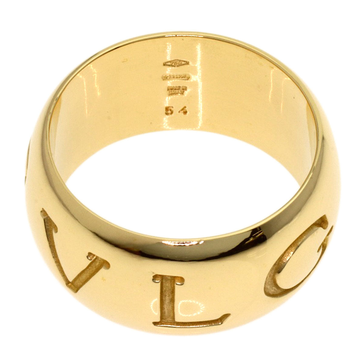 BVLGARI Monologo #54 Ring K18 Yellow Gold Ladies [Used]