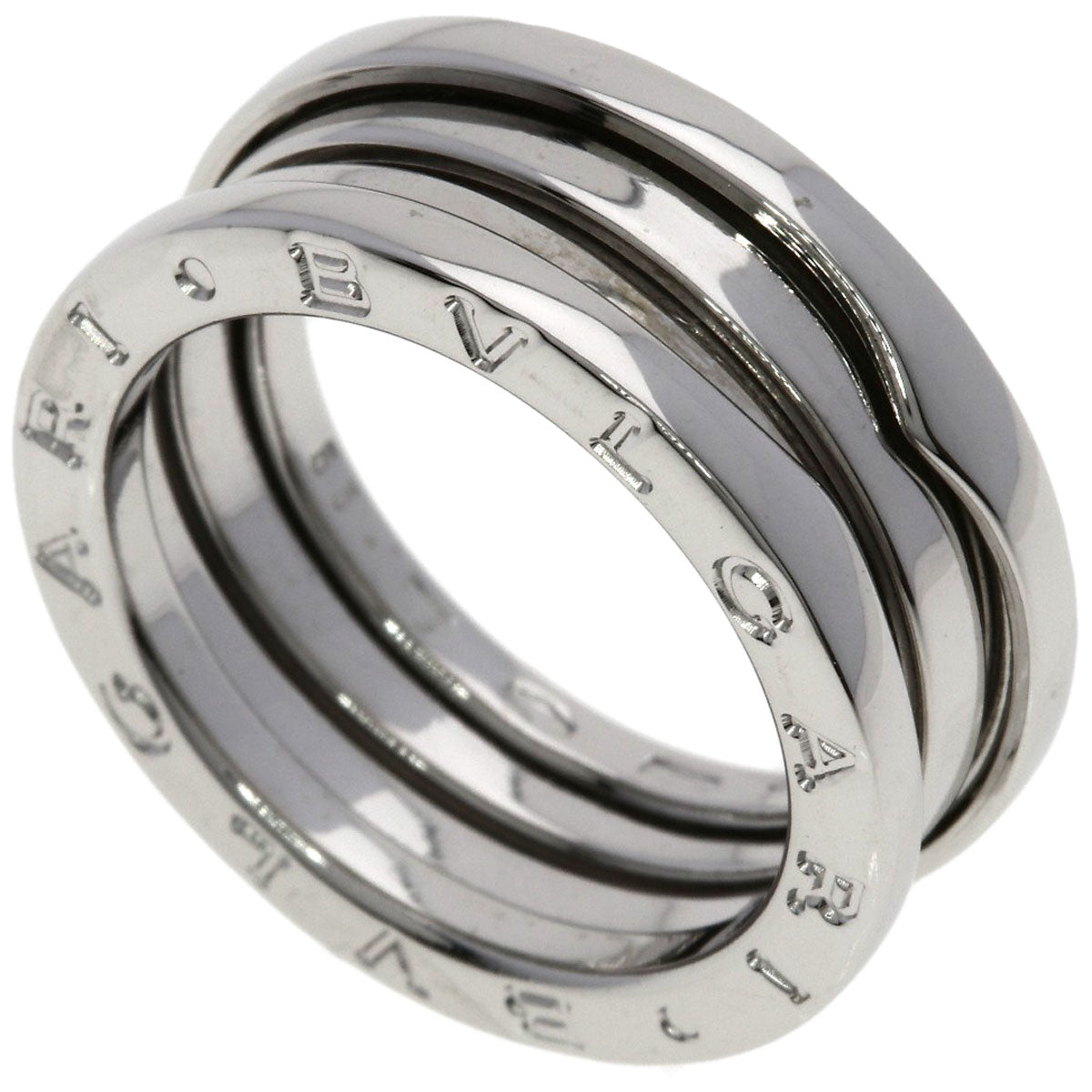 BVLGARI B.zero1 2 band #53 Ring K18 White Gold Ladies [Used]