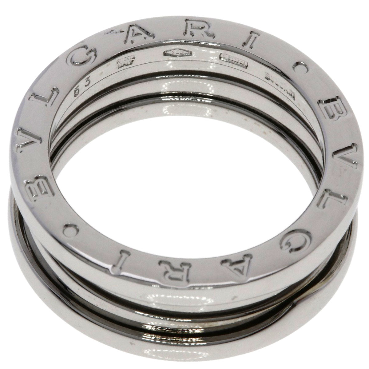 BVLGARI B.zero1 2 band #53 Ring K18 White Gold Ladies [Used]