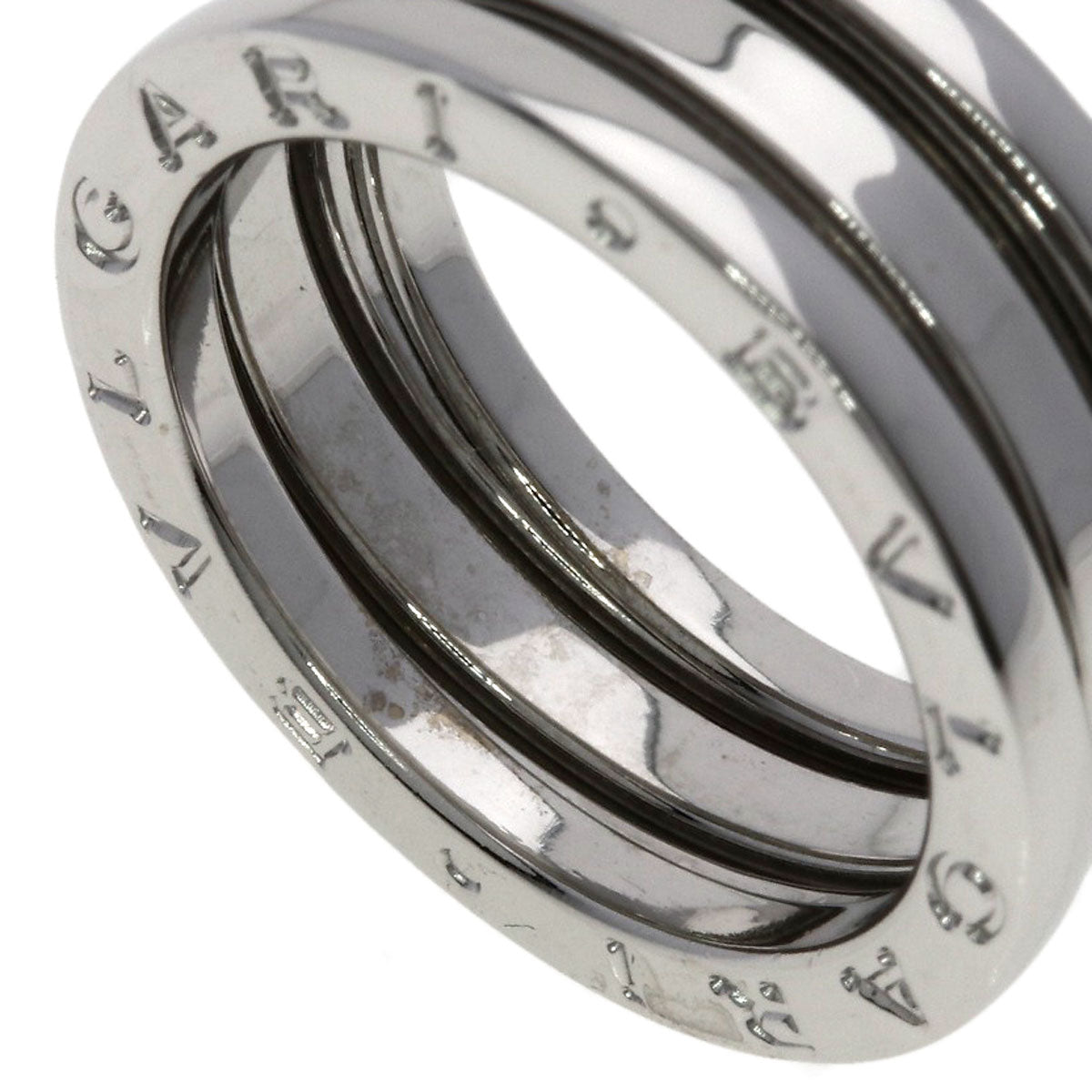 BVLGARI B.zero1 2 band #53 Ring K18 White Gold Ladies [Used]