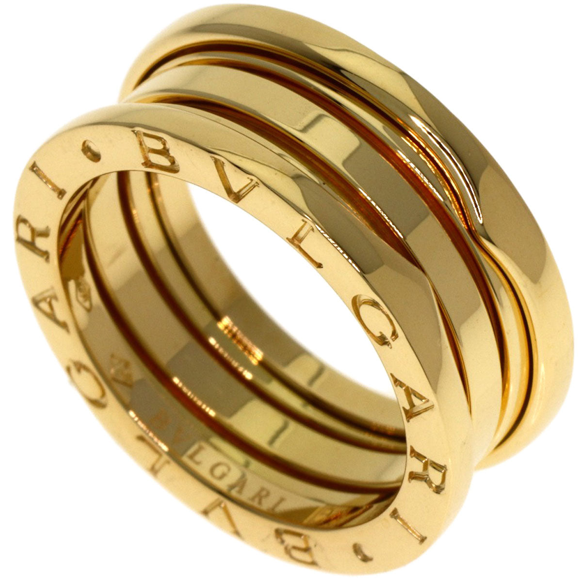 BVLGARI B.zero1 2 band #52 Ring K18 Yellow Gold Ladies [Used]