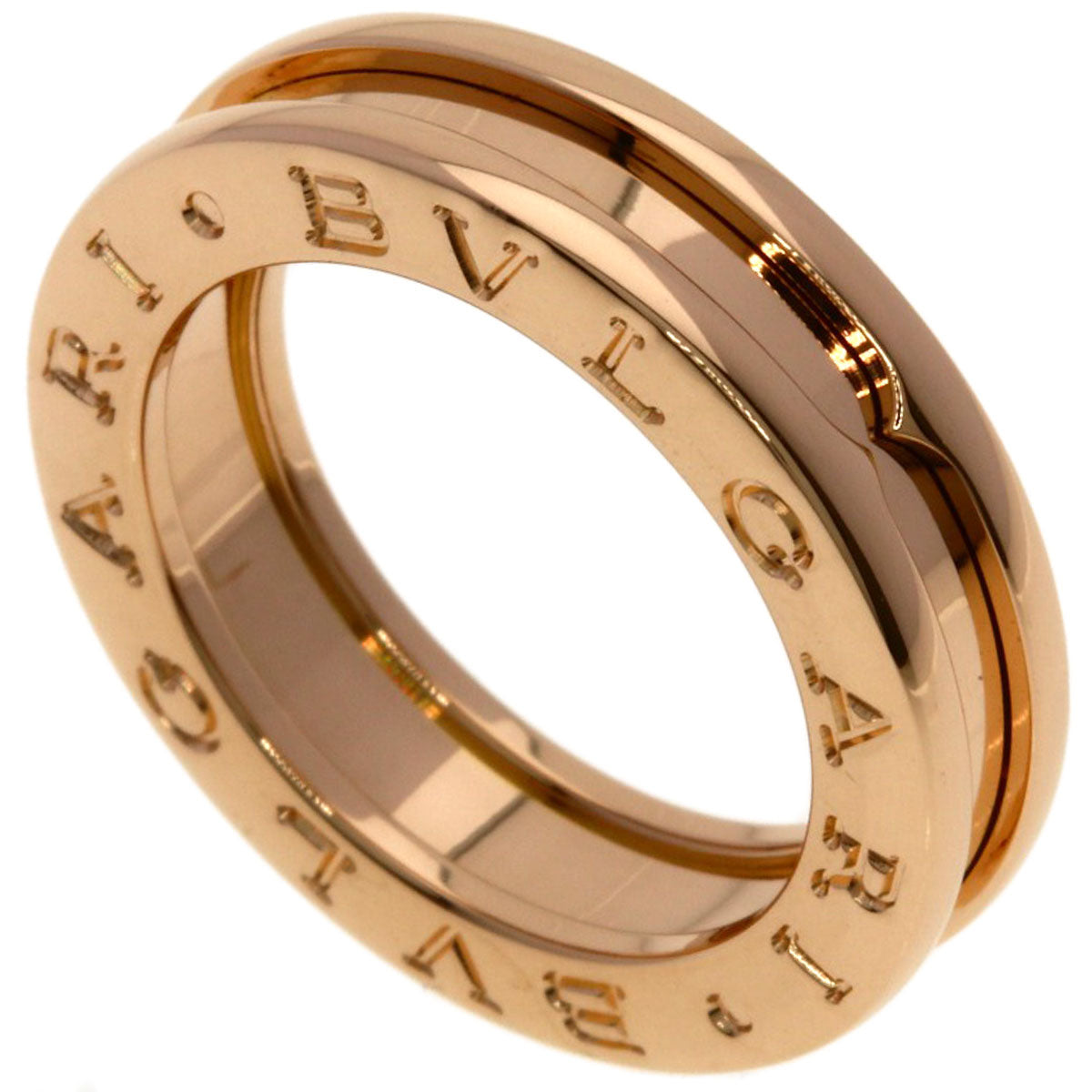 BVLGARI B.zero1 1 Band #47 Ring K18 Pink Gold Ladies [Used]