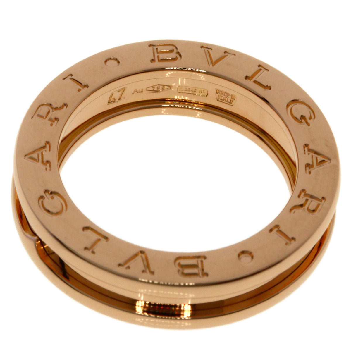 BVLGARI B.zero1 1 Band #47 Ring K18 Pink Gold Ladies [Used]