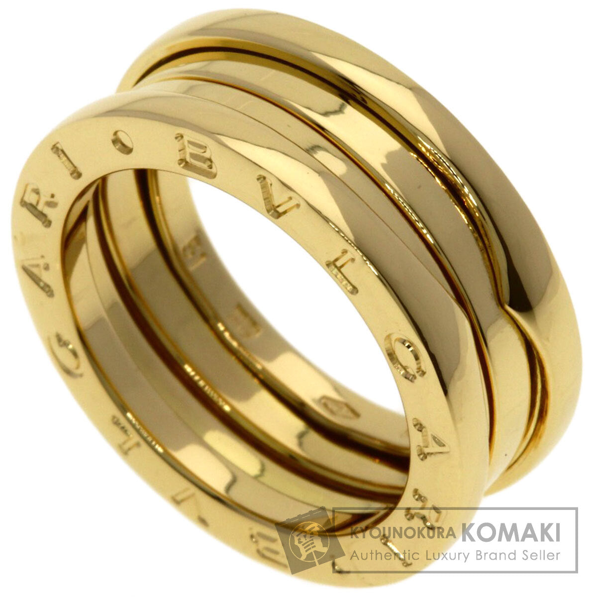 BVLGARI B.zero1 2 Band #51 Ring K18 Yellow Gold Ladies [Used]