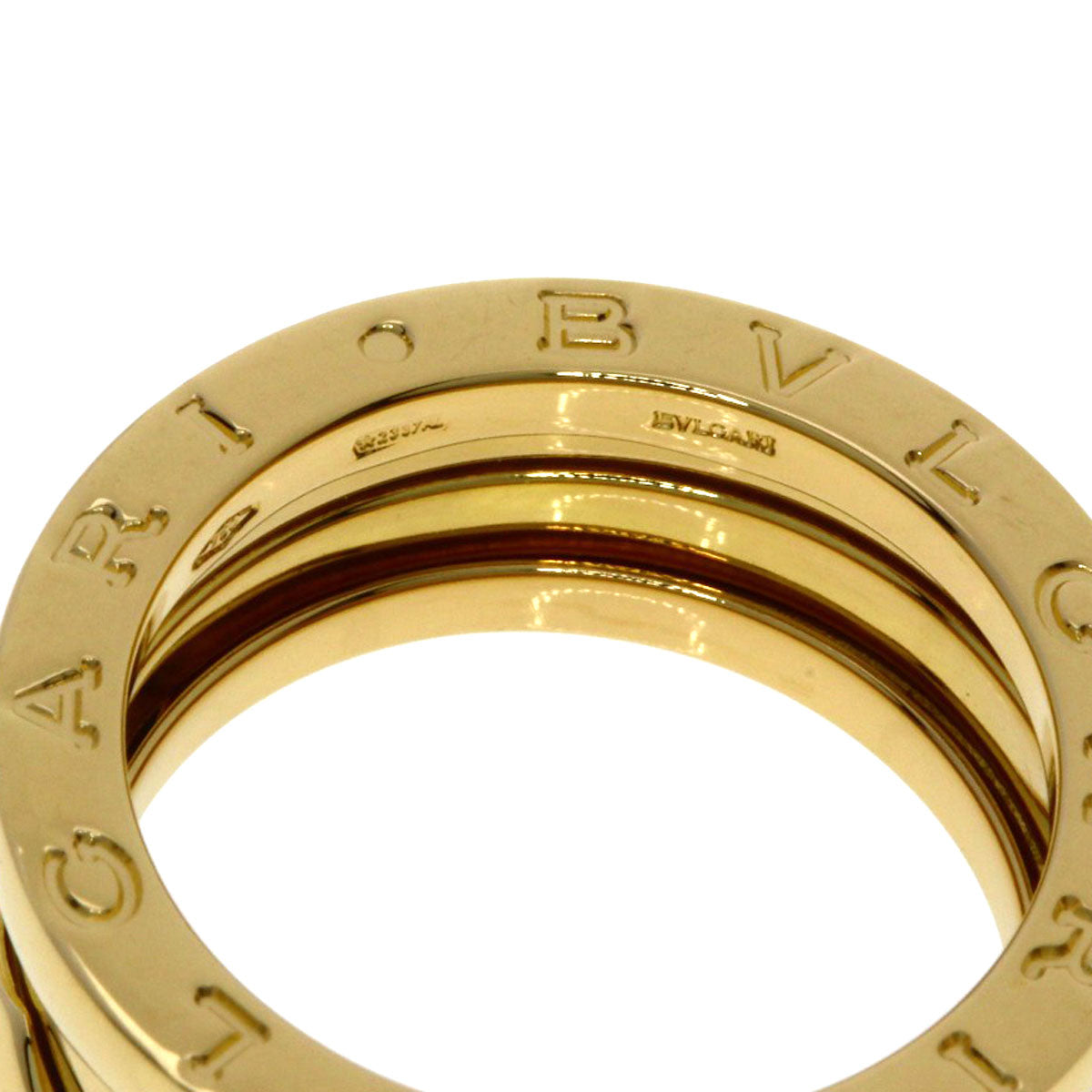 BVLGARI B.zero1 2 Band #51 Ring K18 Yellow Gold Ladies [Used]