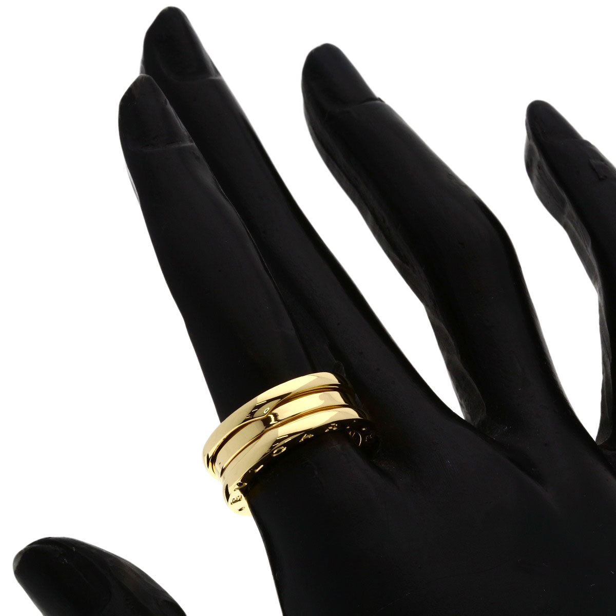 BVLGARI B.zero1 2 Band #51 Ring K18 Yellow Gold Ladies [Used]