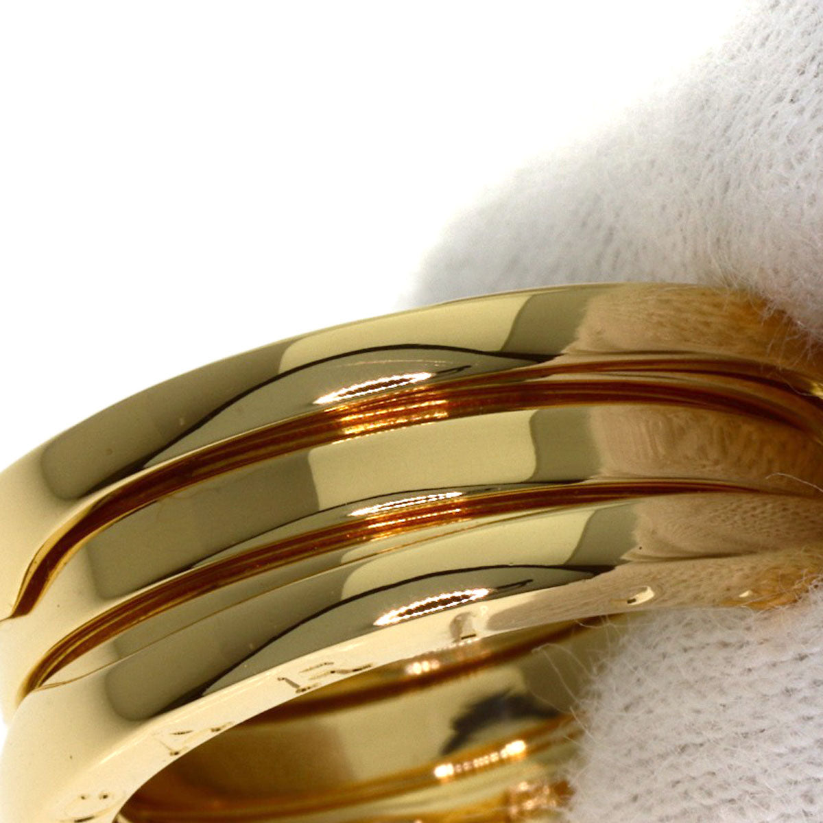 BVLGARI B.zero1 2 Band #51 Ring K18 Yellow Gold Ladies [Used]