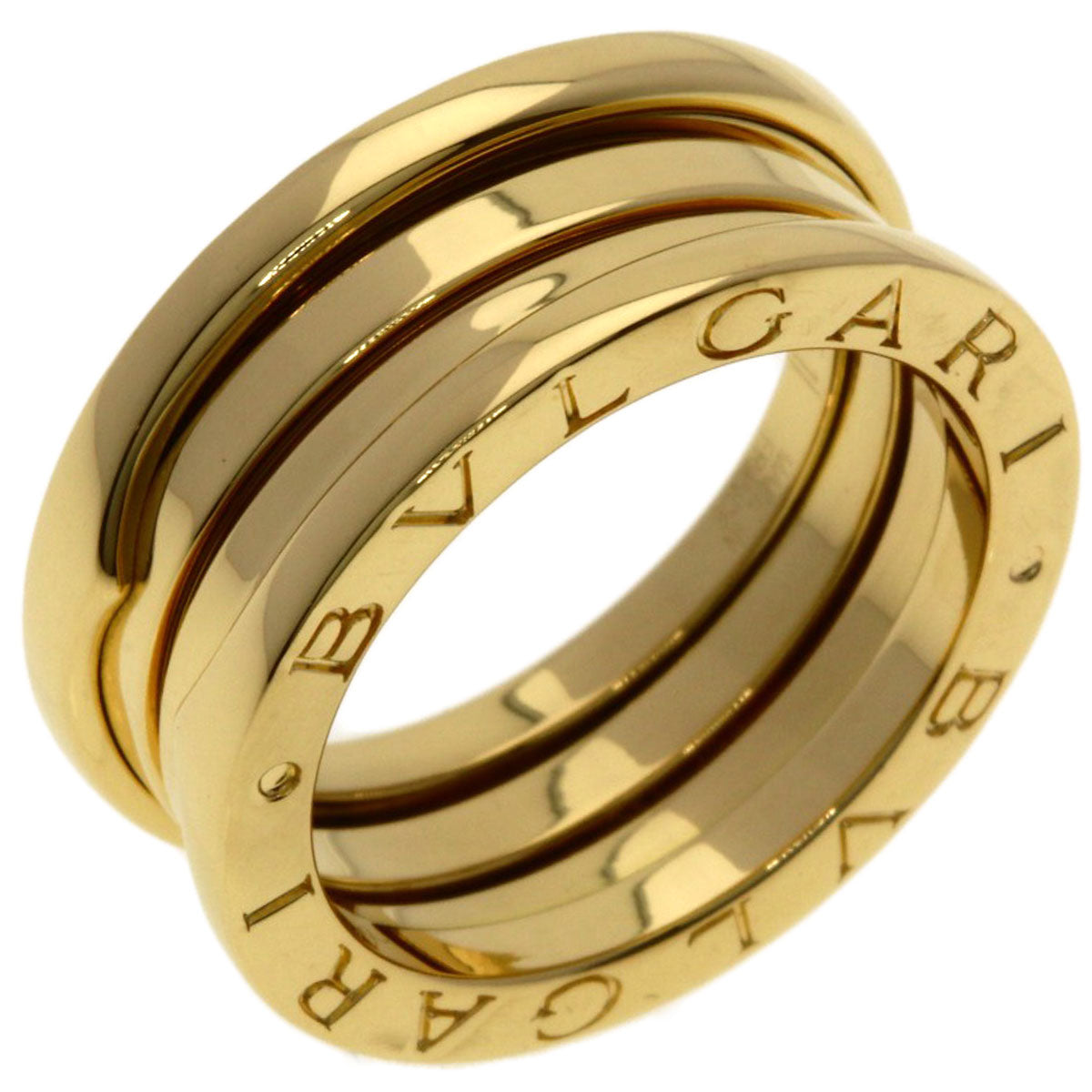 BVLGARI B.zero1 2 Band #51 Ring K18 Yellow Gold Ladies [Used]
