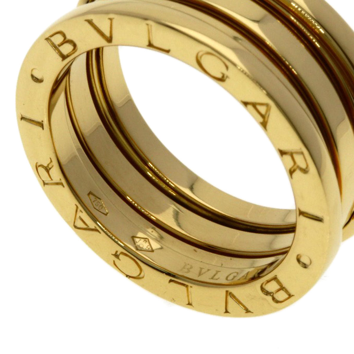 BVLGARI B.zero1 2 Band #51 Ring K18 Yellow Gold Ladies [Used]