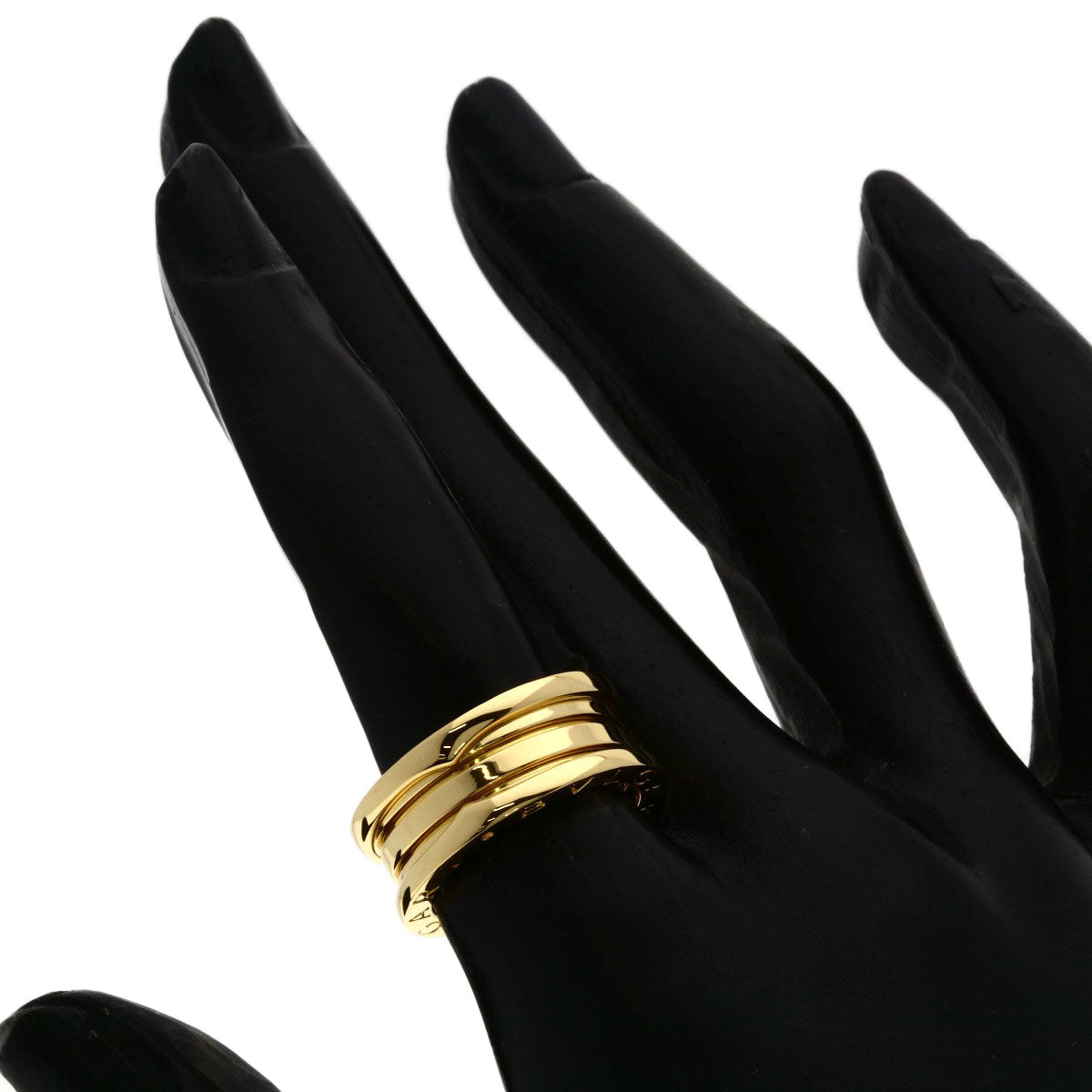 BVLGARI B.zero1 2 Band #51 Ring K18 Yellow Gold Ladies [Used]