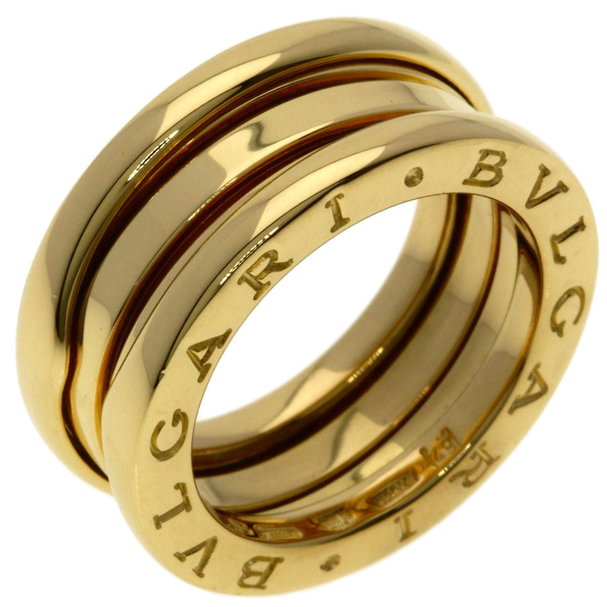 BVLGARI B.zero1 2 Band #49 Ring K18 Yellow Gold Ladies [Used]