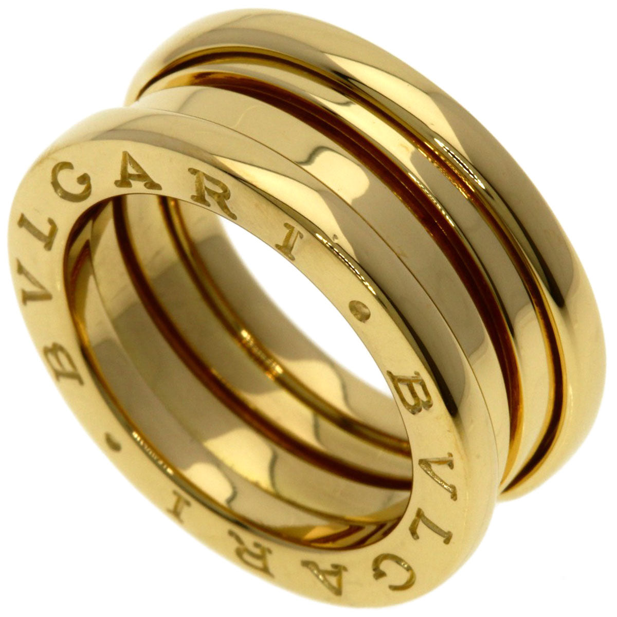 BVLGARI B.zero1 2 Band #49 Ring K18 Yellow Gold Ladies [Used]