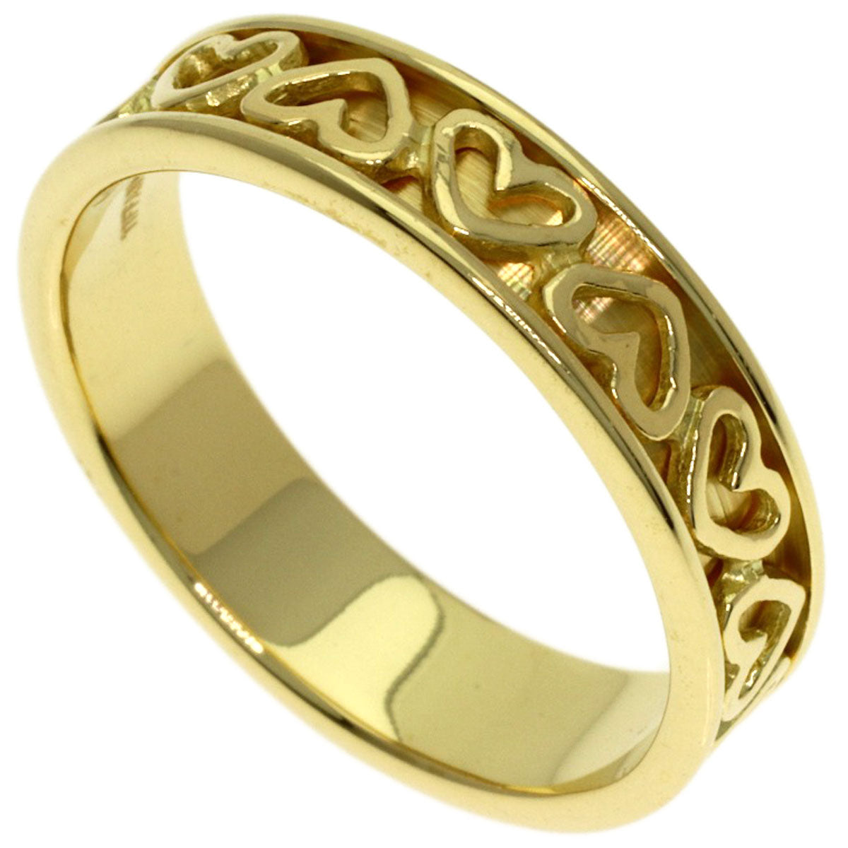 TIFFANY&Co. Cutout Heart Ring K18 Yellow Gold Ladies [Used]