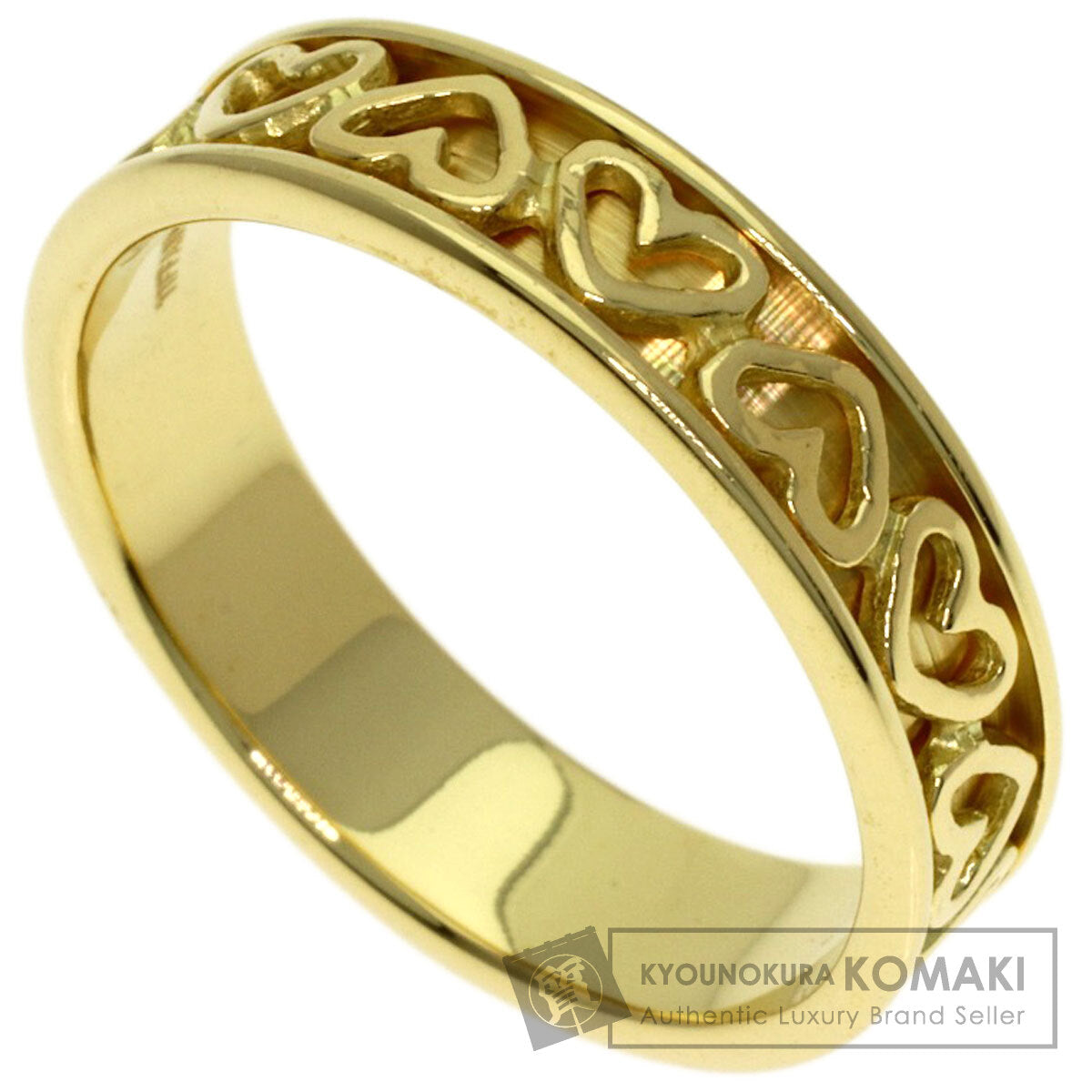 TIFFANY&Co. Cutout Heart Ring K18 Yellow Gold Ladies [Used]