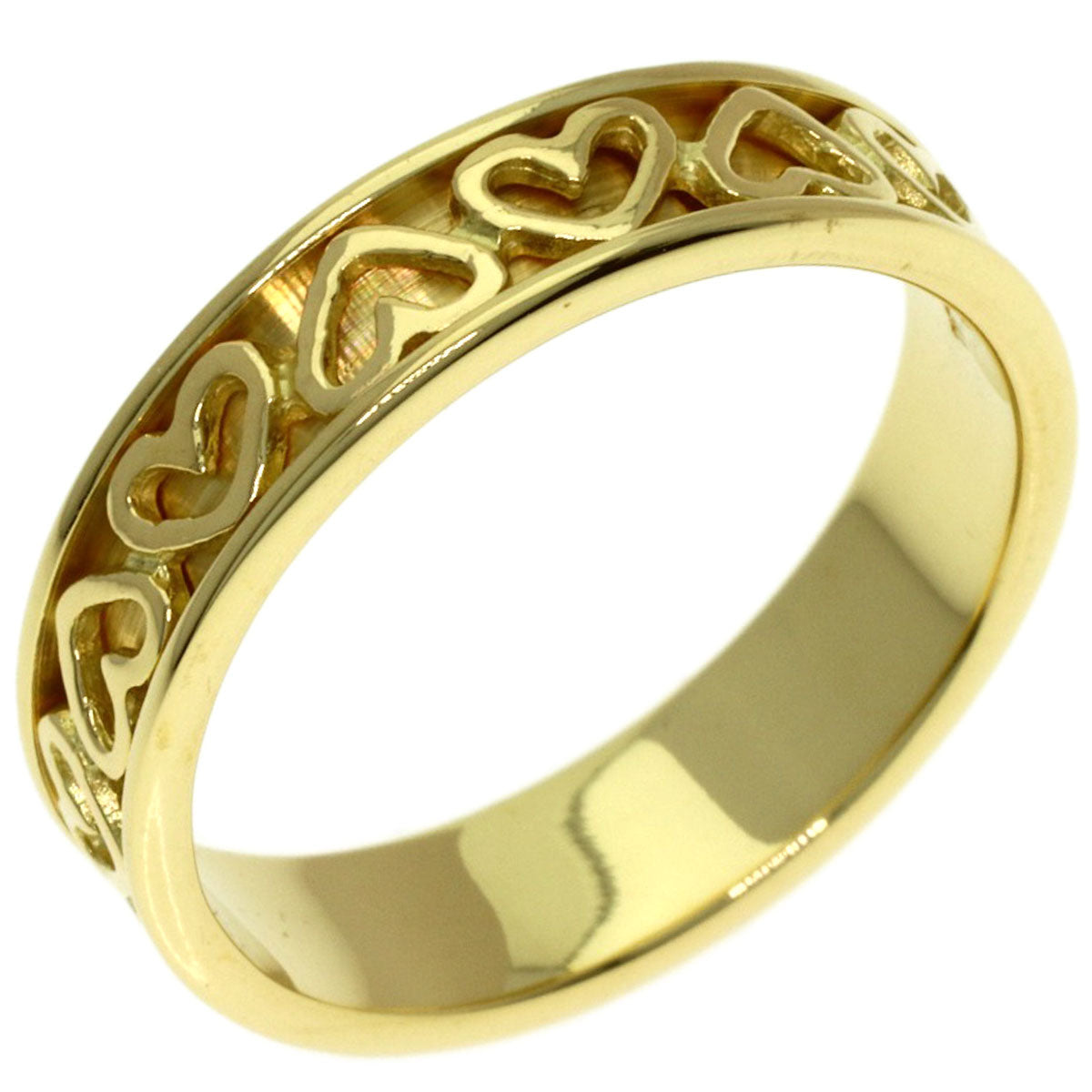 TIFFANY&Co. Cutout Heart Ring K18 Yellow Gold Ladies [Used]