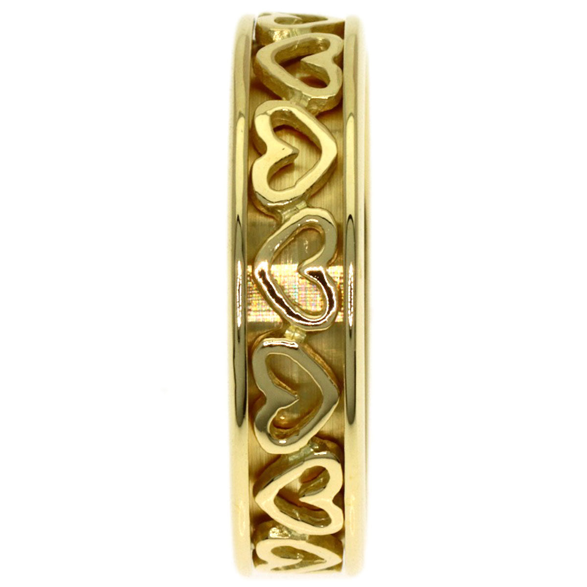 TIFFANY&Co. Cutout Heart Ring K18 Yellow Gold Ladies [Used]