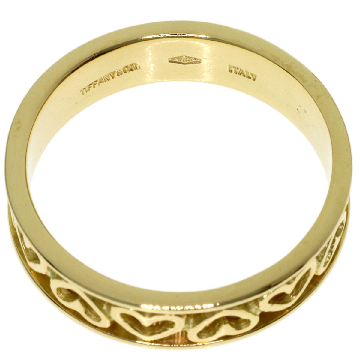 TIFFANY&Co. Cutout Heart Ring K18 Yellow Gold Ladies [Used]