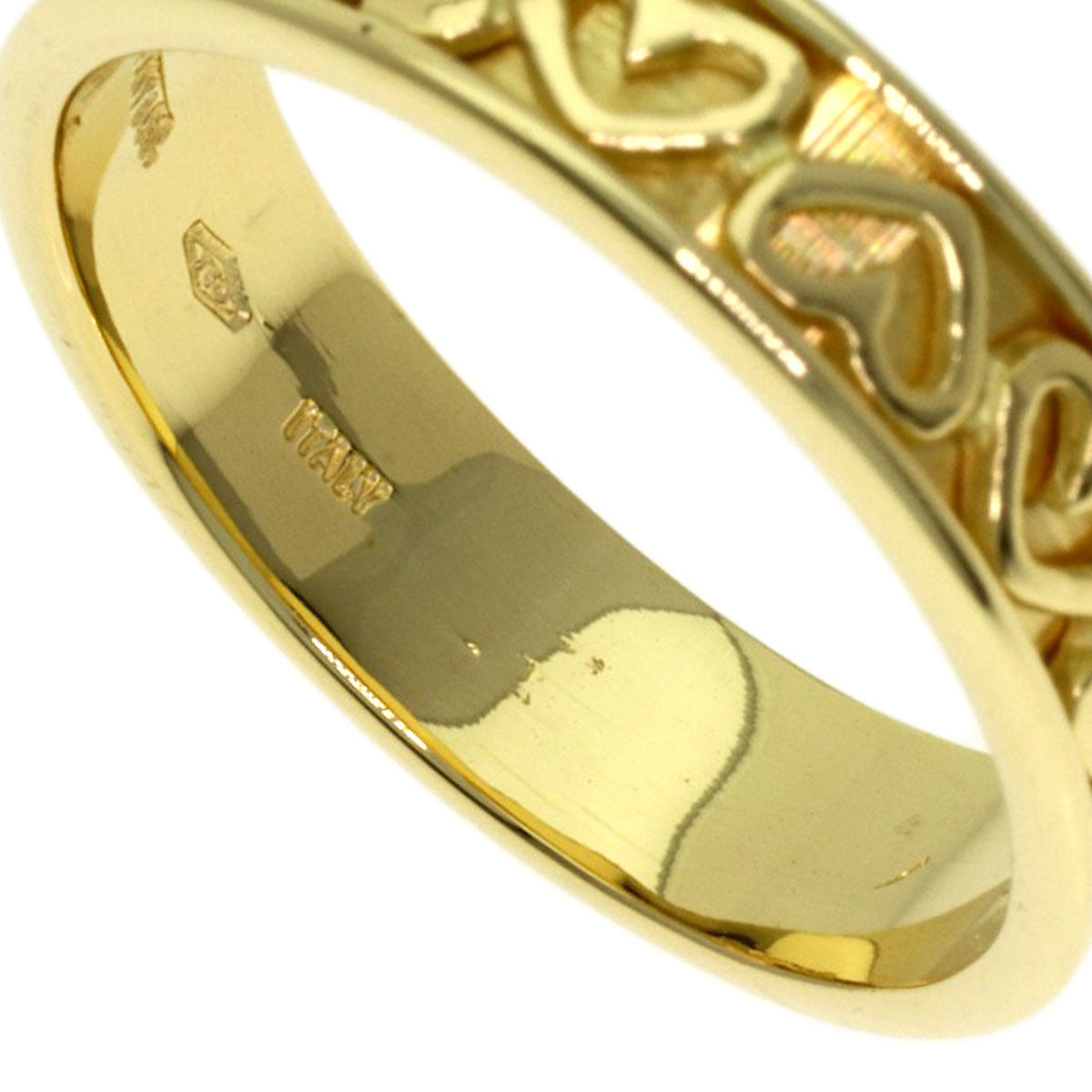TIFFANY&Co. Cutout Heart Ring K18 Yellow Gold Ladies [Used]