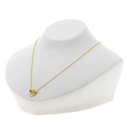 TIFFANY&Co. Heart ribbon Necklace K18 Yellow Gold Ladies [Used]