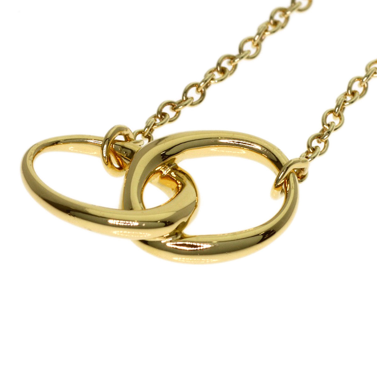 TIFFANY&Co. Double loop Necklace K18 Yellow Gold Ladies [Used]