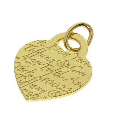 TIFFANY&Co. Notes Heart Pendant top K18 Yellow Gold Ladies [Used]