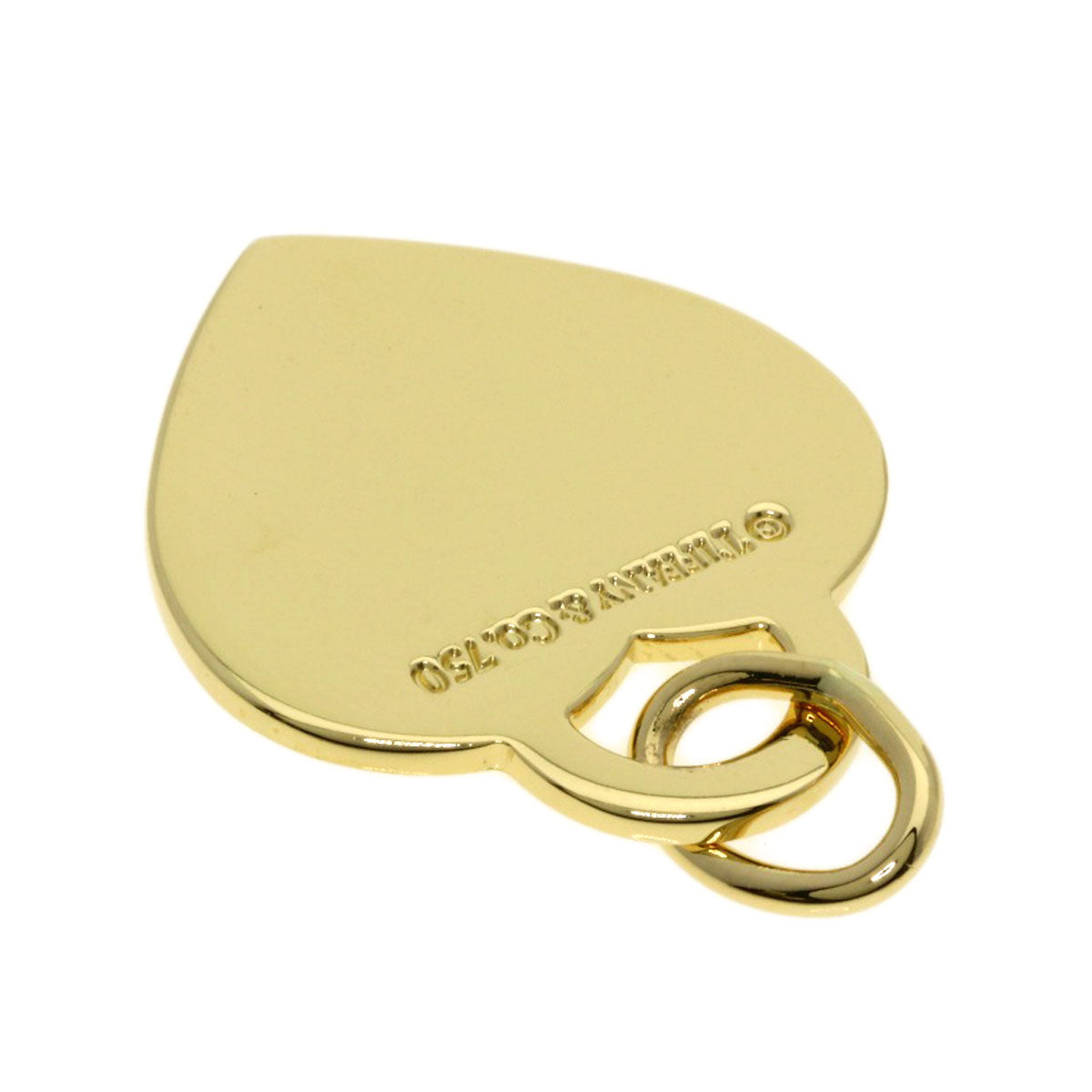 TIFFANY&Co. Notes Heart Pendant top K18 Yellow Gold Ladies [Used]