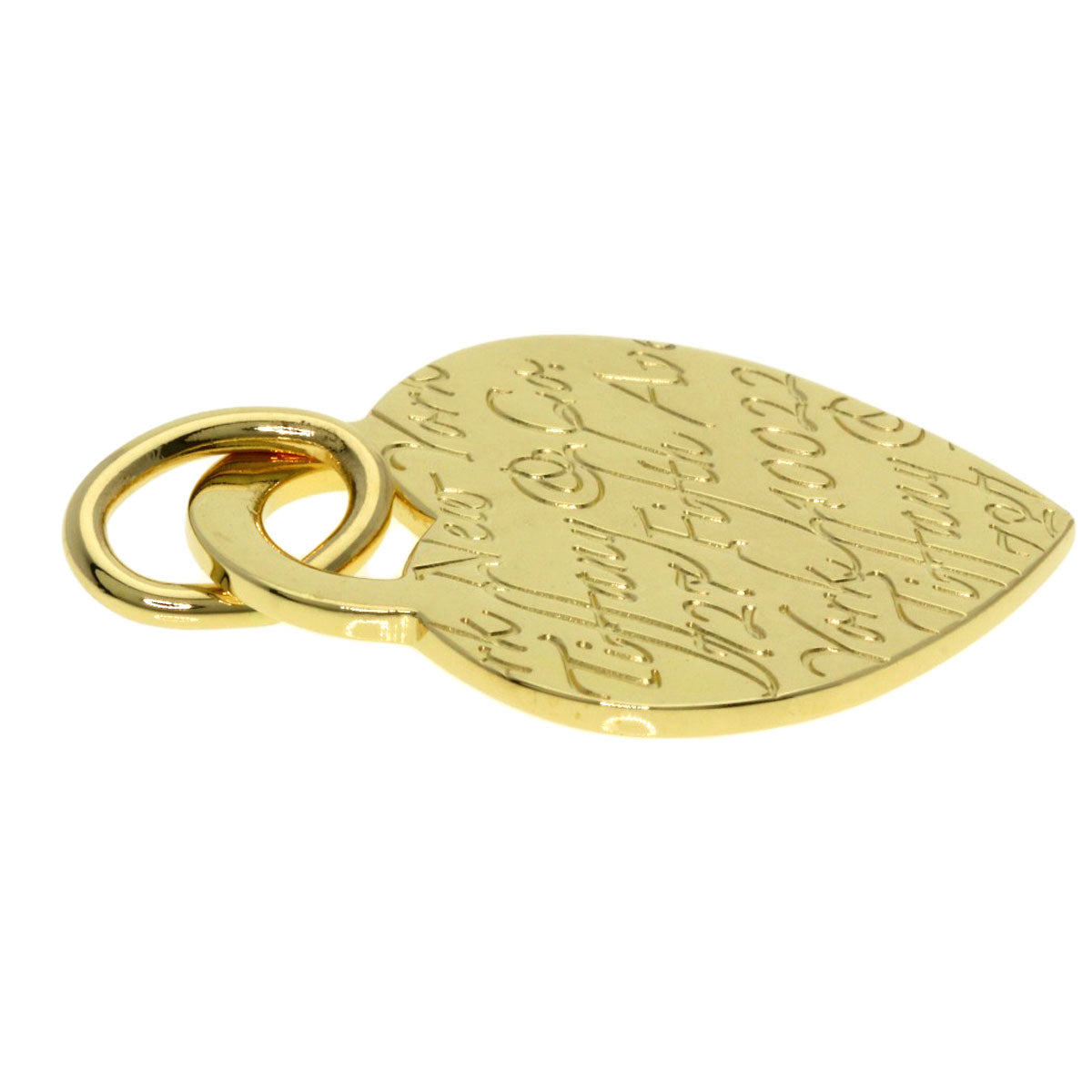 TIFFANY&Co. Notes Heart Pendant top K18 Yellow Gold Ladies [Used]