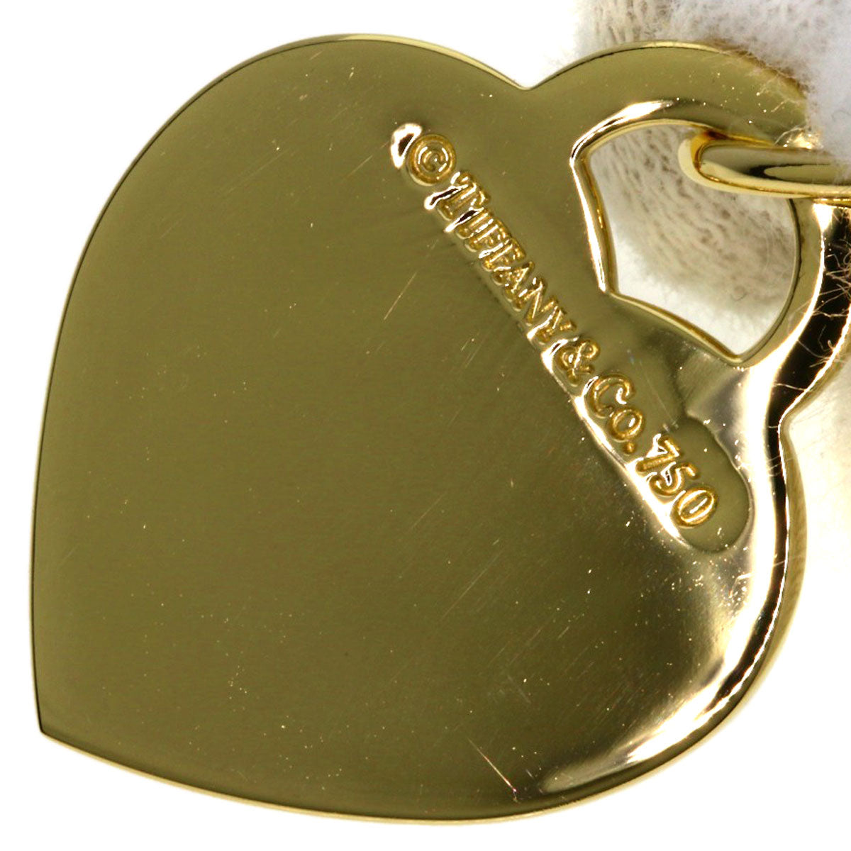 TIFFANY&Co. Notes Heart Pendant top K18 Yellow Gold Ladies [Used]