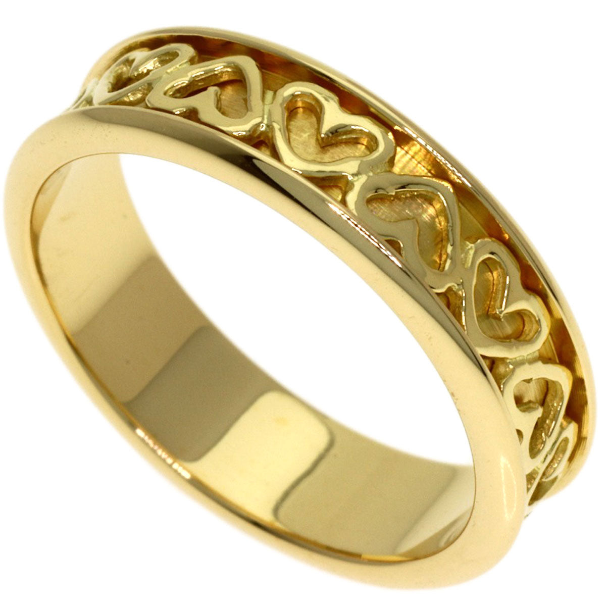TIFFANY&Co. Cutout Heart Ring K18 Yellow Gold Ladies [Used]