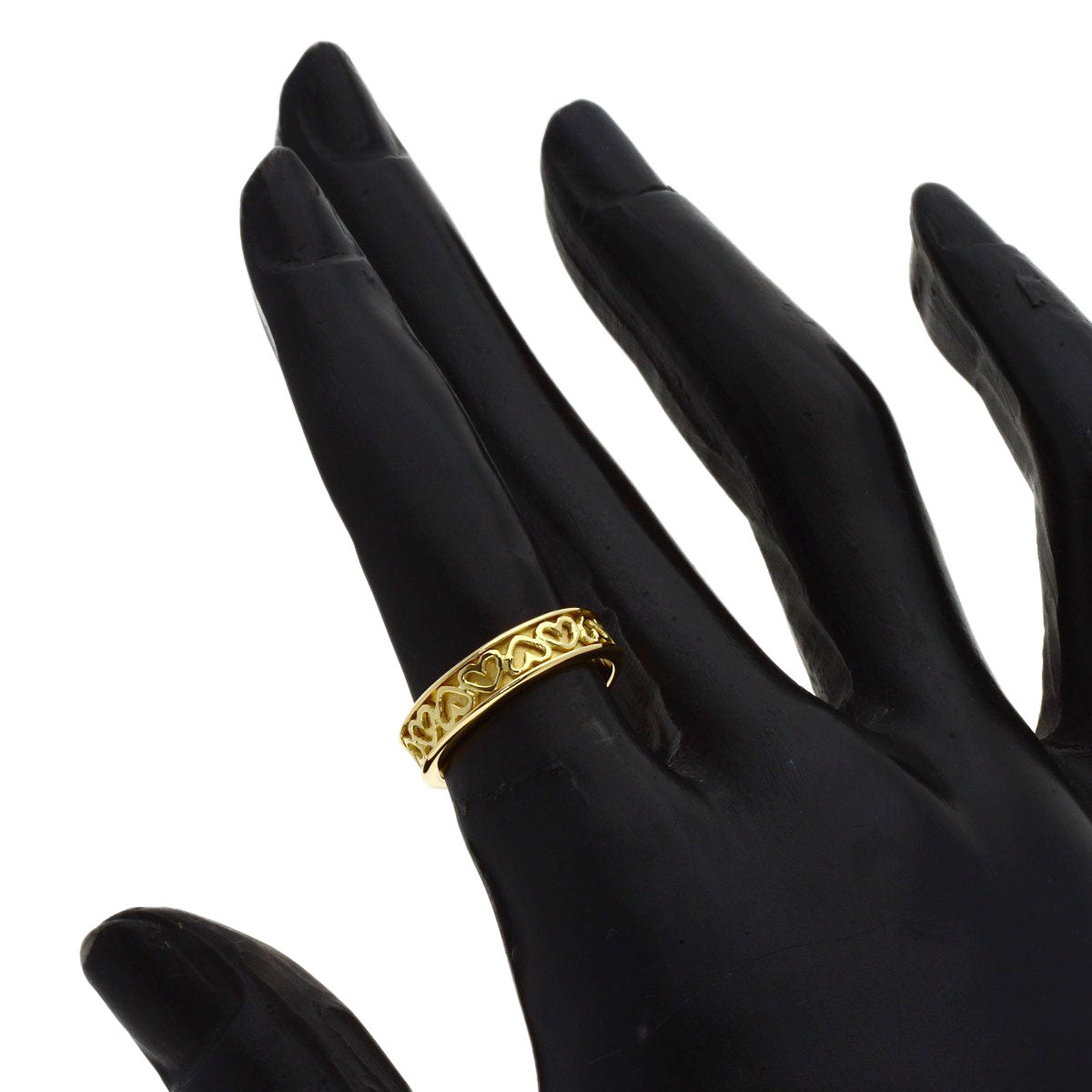TIFFANY&Co. Cutout Heart Ring K18 Yellow Gold Ladies [Used]