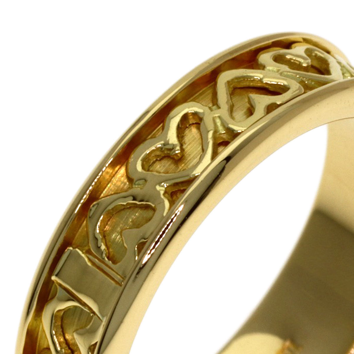 TIFFANY&Co. Cutout Heart Ring K18 Yellow Gold Ladies [Used]