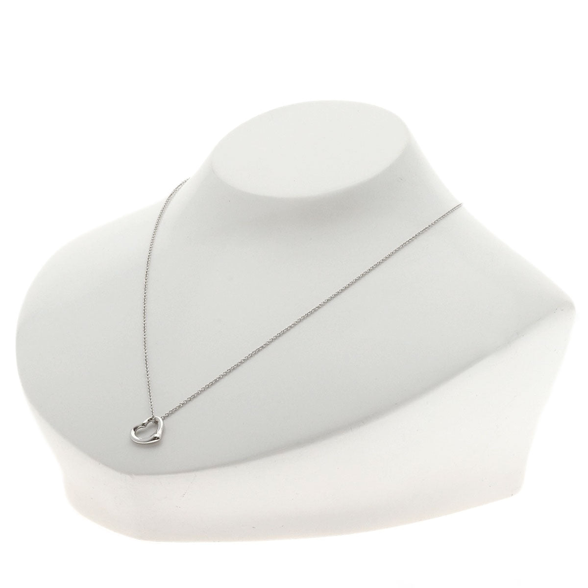TIFFANY&Co. Open heart Necklace Platinum PT950 Ladies [Used]