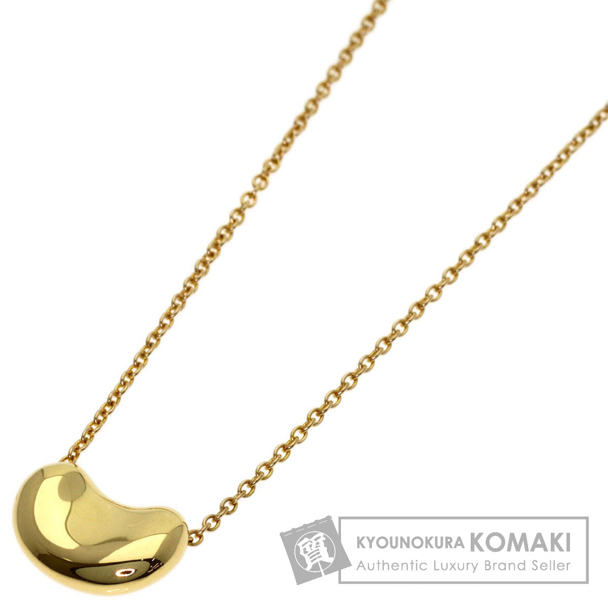 TIFFANY&Co. Bean Necklace K18 Yellow Gold Ladies [Used]