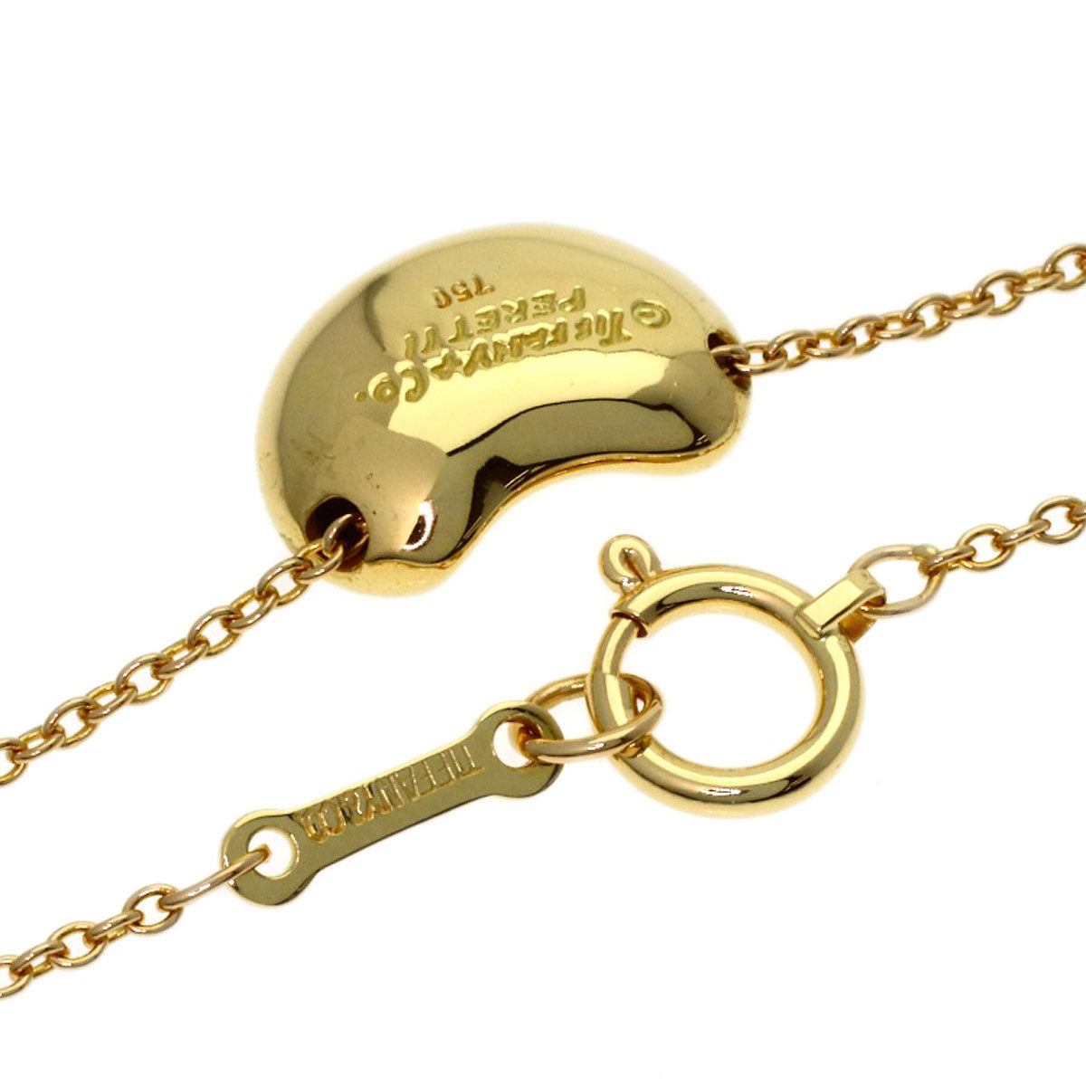 TIFFANY&Co. Bean Necklace K18 Yellow Gold Ladies [Used]