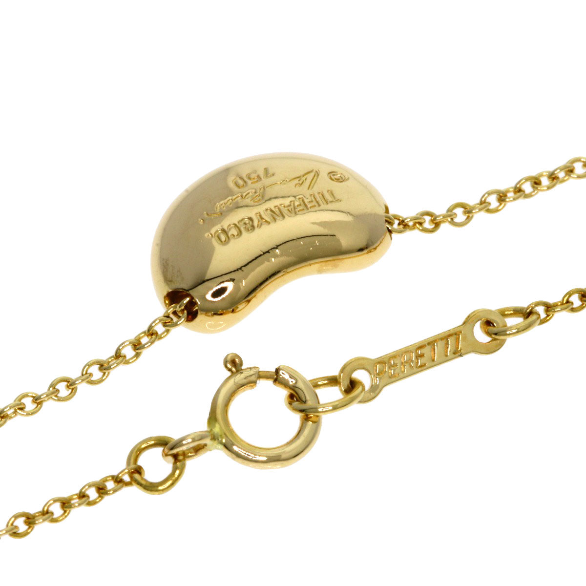 TIFFANY&Co. Bean Necklace K18 Yellow Gold Ladies [Used]